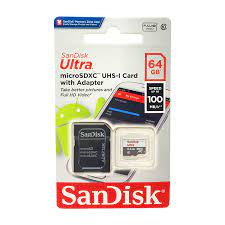 Cartão SanDisk MicroSD Ultra 64GB